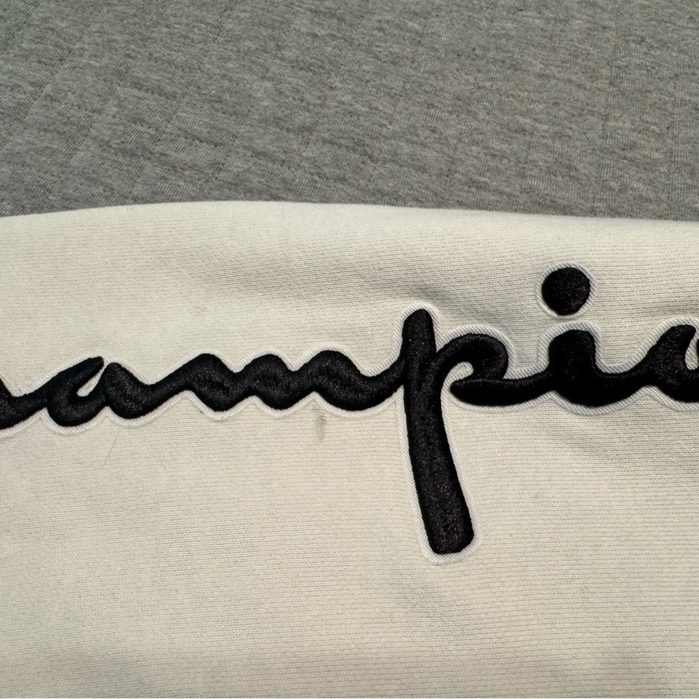 Champion Men's Reverse Weave Colorblock Black, Gray and White Hoodie. - Picture 12 of 12